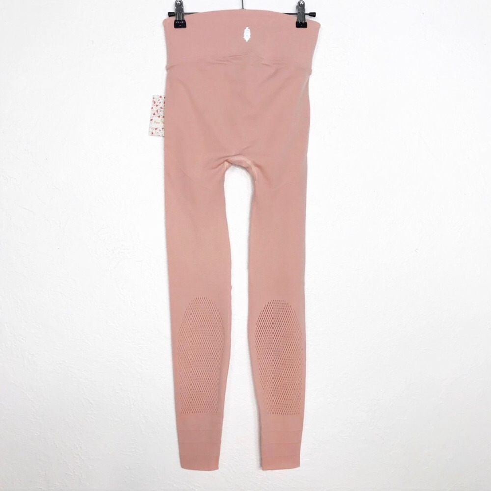 Free People High Waisted Sculpt Mesh Legging Pink Medium - Picture 6 of 7